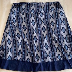 Size L Athletic Skirt Navy Ikat